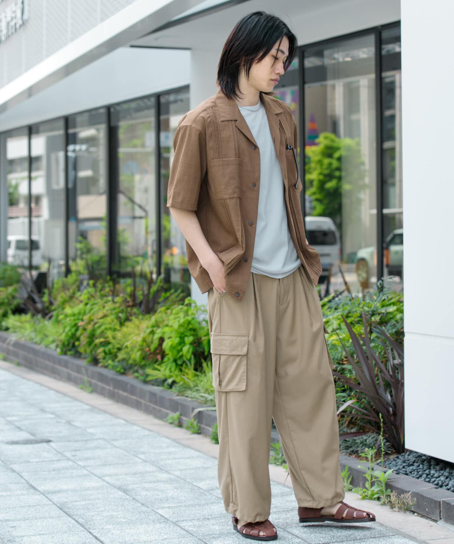 SENSE OF PLACE by URBAN RESEARCH「『セットアップ対応』 『UR TECH DRYLUXE』リネンライクキューバシャツ」|シャツ・ブラウス|