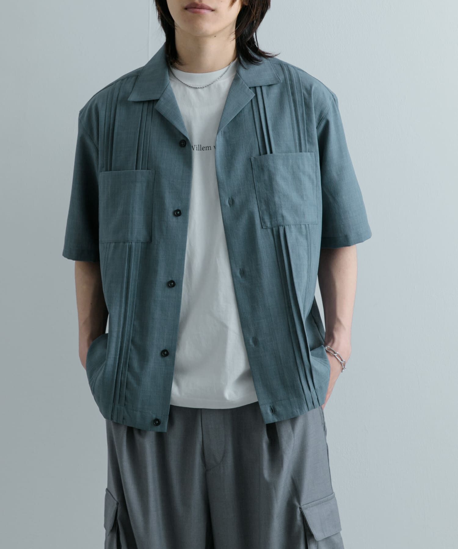 SENSE OF PLACE by URBAN RESEARCH「『セットアップ対応』 『UR TECH DRYLUXE』リネンライクキューバシャツ」|シャツ・ブラウス|