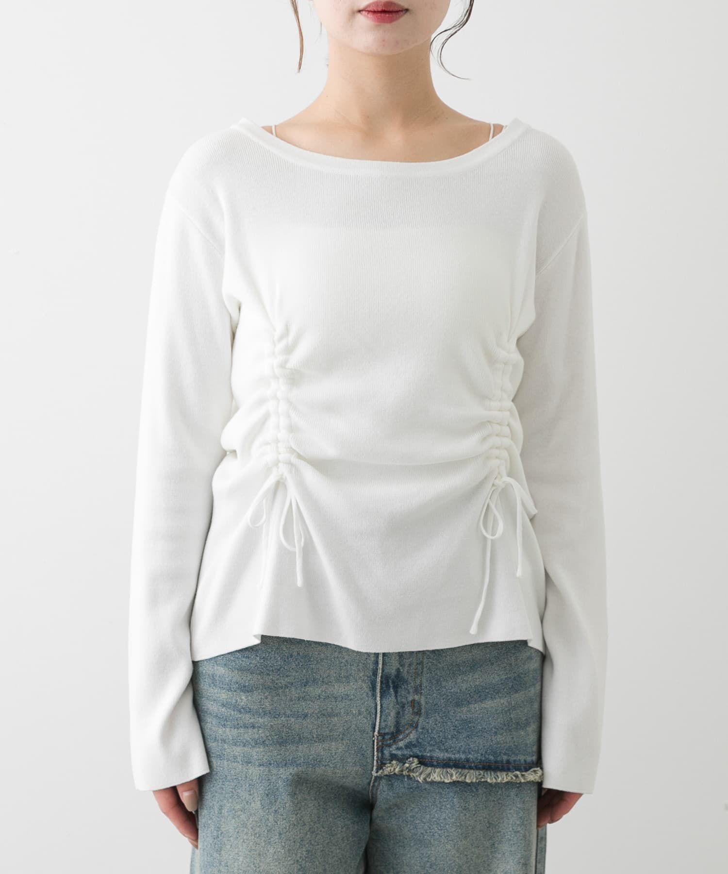 SENSE OF PLACE by URBAN RESEARCH「ボートネックシャーリングセーター」|ニット・セーター|