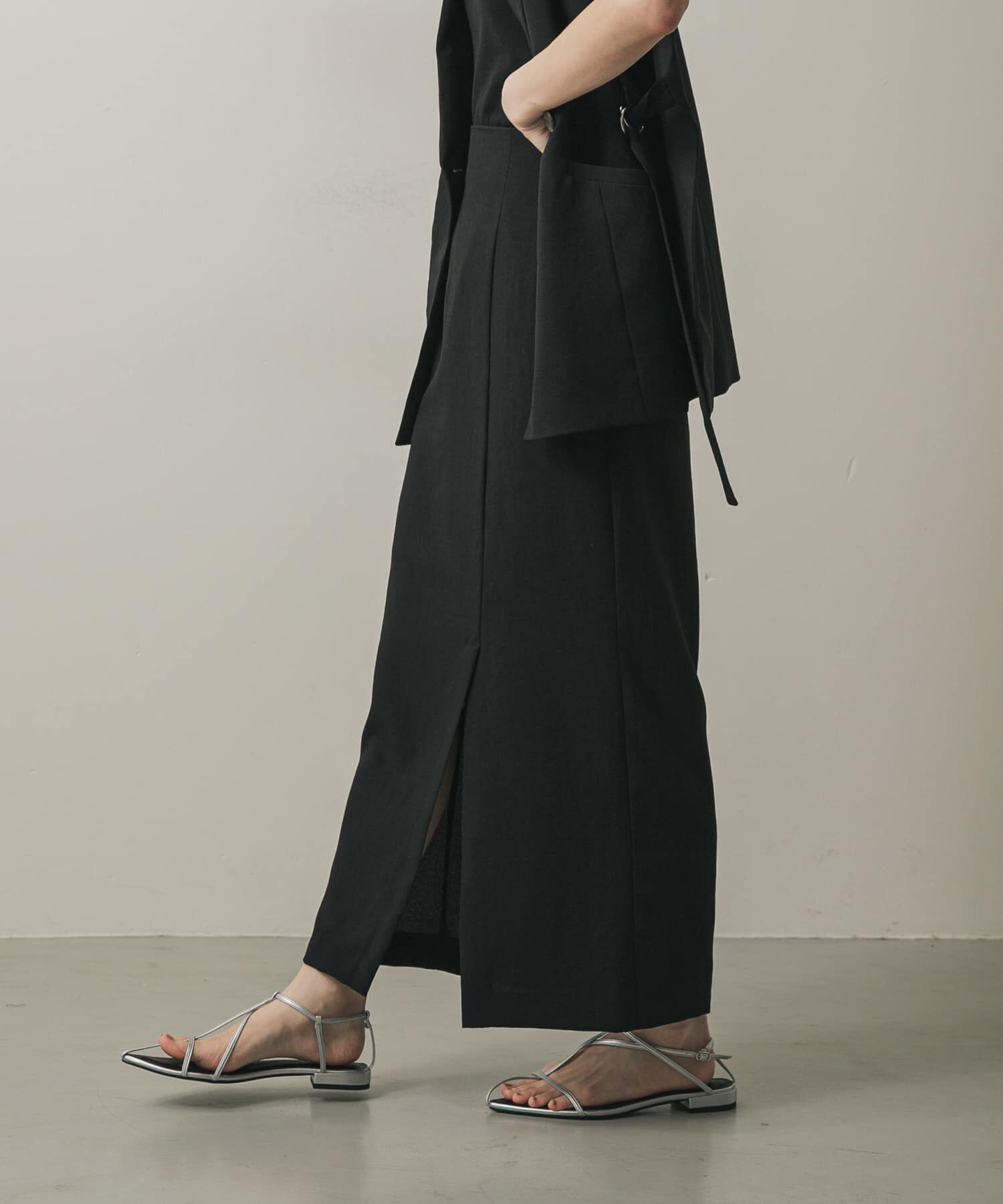 SENSE OF PLACE by URBAN RESEARCH「『UR TECH DRYLUXE』リネンライクスリットタイトスカート」|スカート|