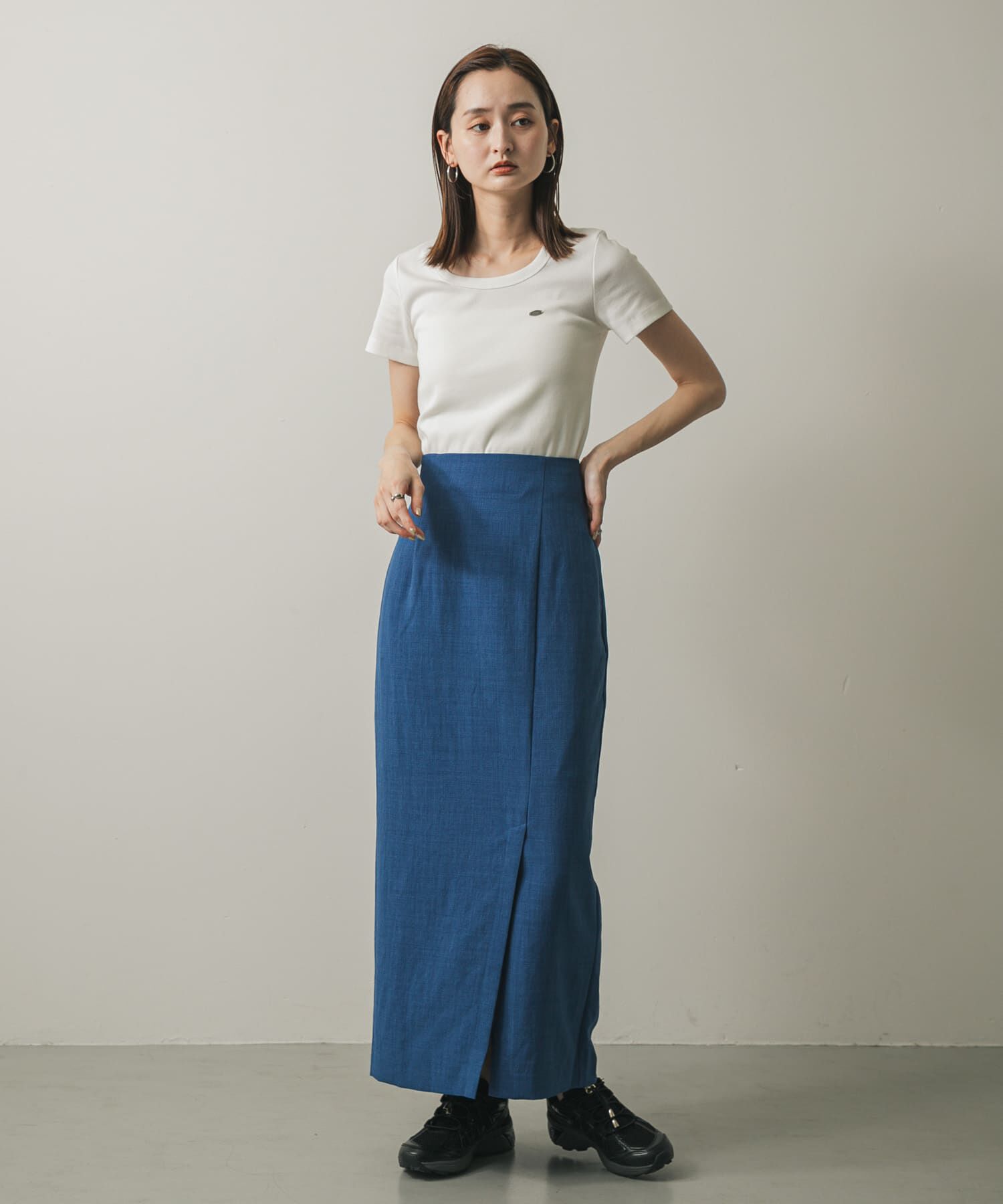 SENSE OF PLACE by URBAN RESEARCH「『UR TECH DRYLUXE』リネンライクスリットタイトスカート」|スカート|