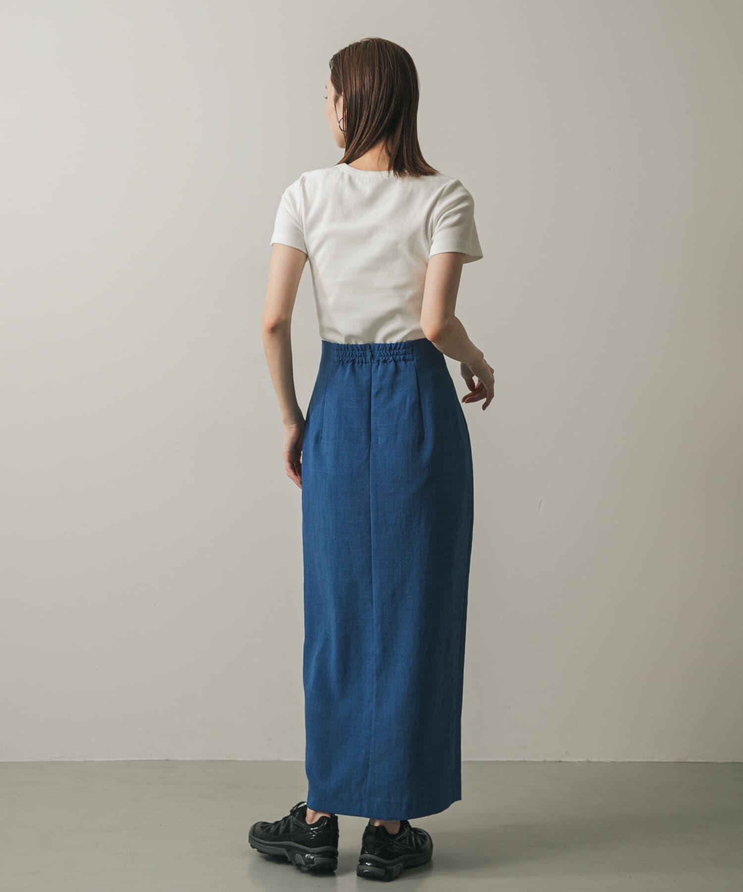 SENSE OF PLACE by URBAN RESEARCH「『UR TECH DRYLUXE』リネンライクスリットタイトスカート」|スカート|