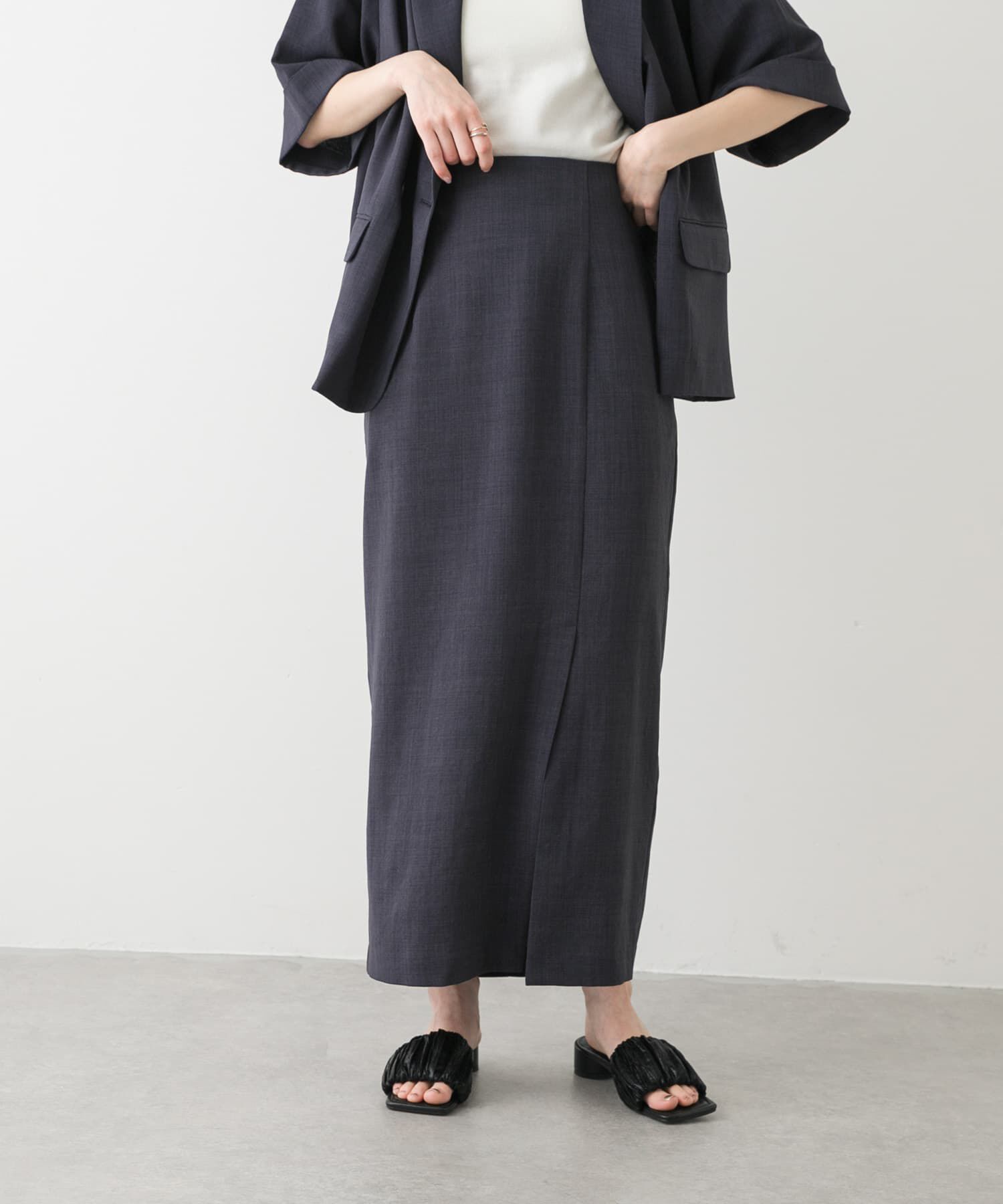 SENSE OF PLACE by URBAN RESEARCH「『UR TECH DRYLUXE』リネンライクスリットタイトスカート」|スカート|