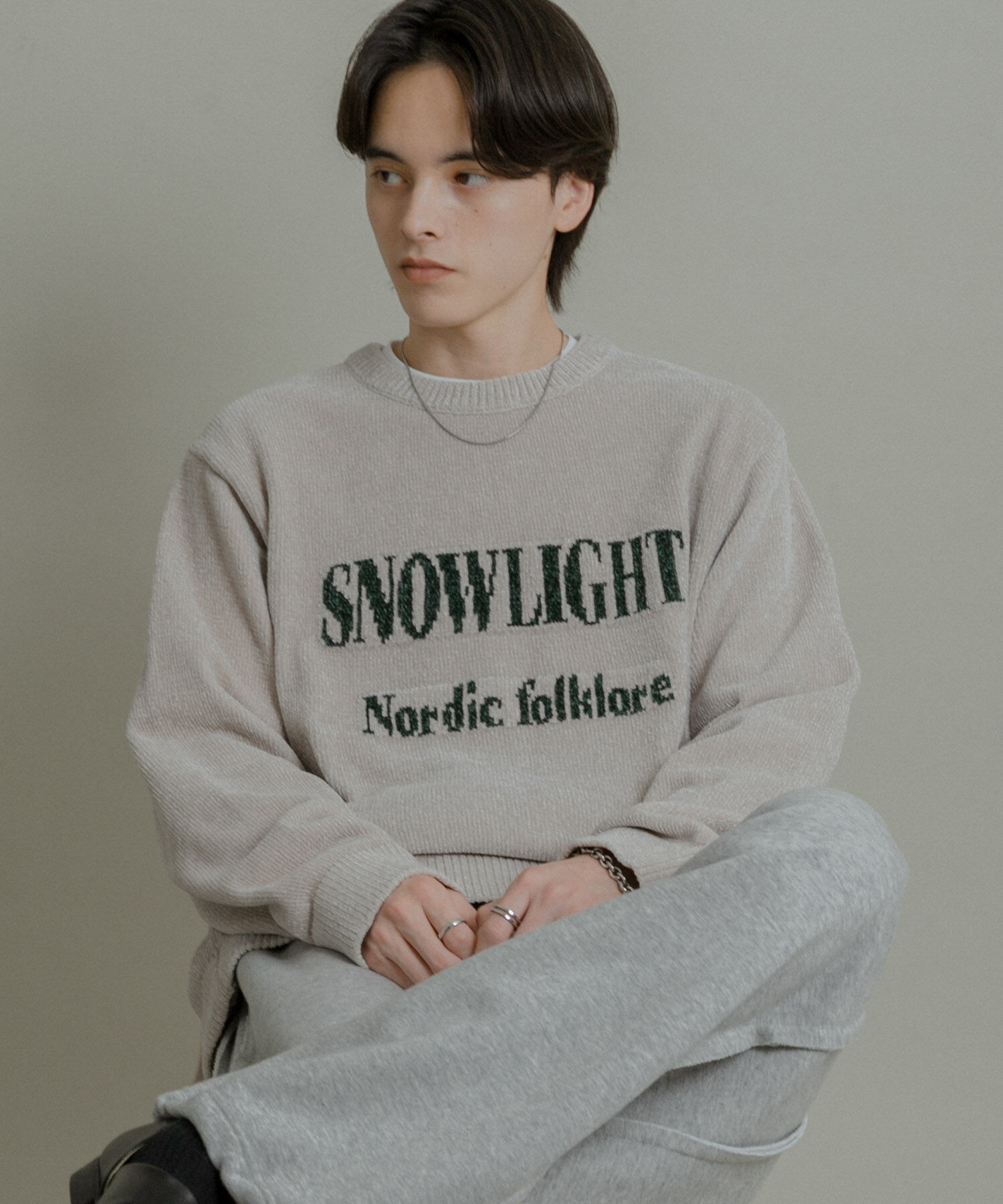 SENSE OF PLACE by URBAN RESEARCH「『洗濯可』モールロゴグラフィックニット」|ニット・セーター|