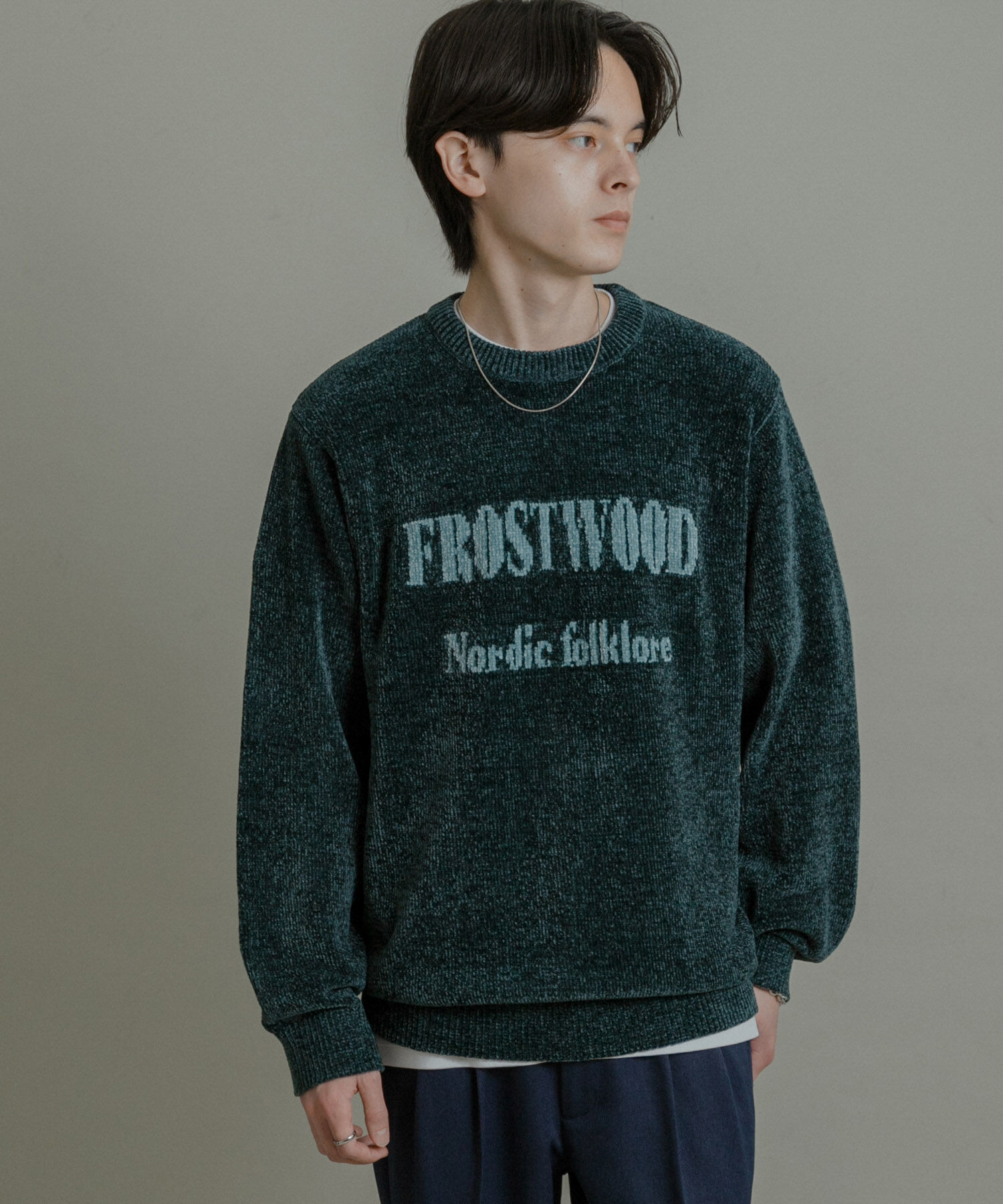 SENSE OF PLACE by URBAN RESEARCH「『洗濯可』モールロゴグラフィックニット」|ニット・セーター|