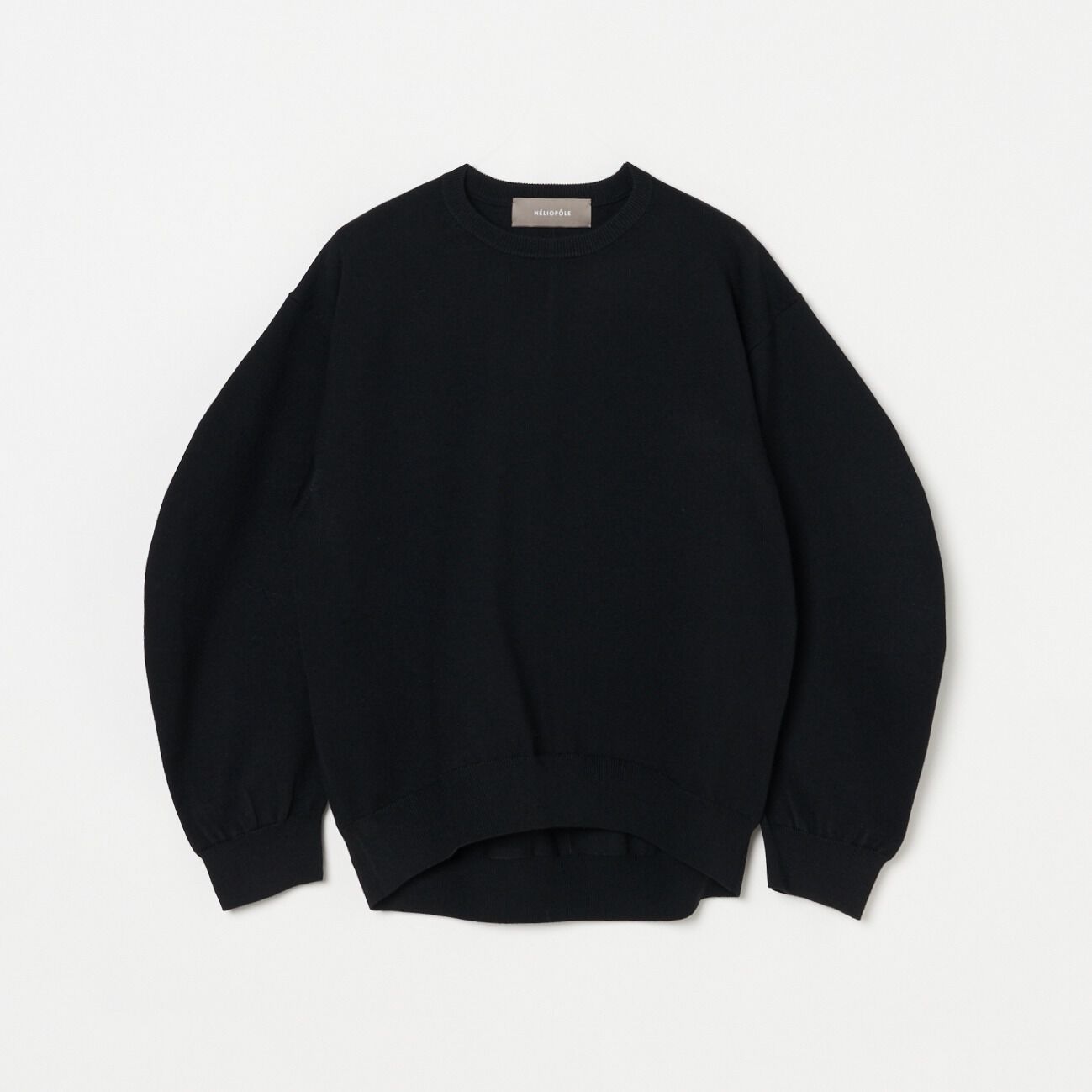 HELIOPOLE「HELIOPOLE BANANA SLEEVE KNIT」|ニット・セーター|ブラック