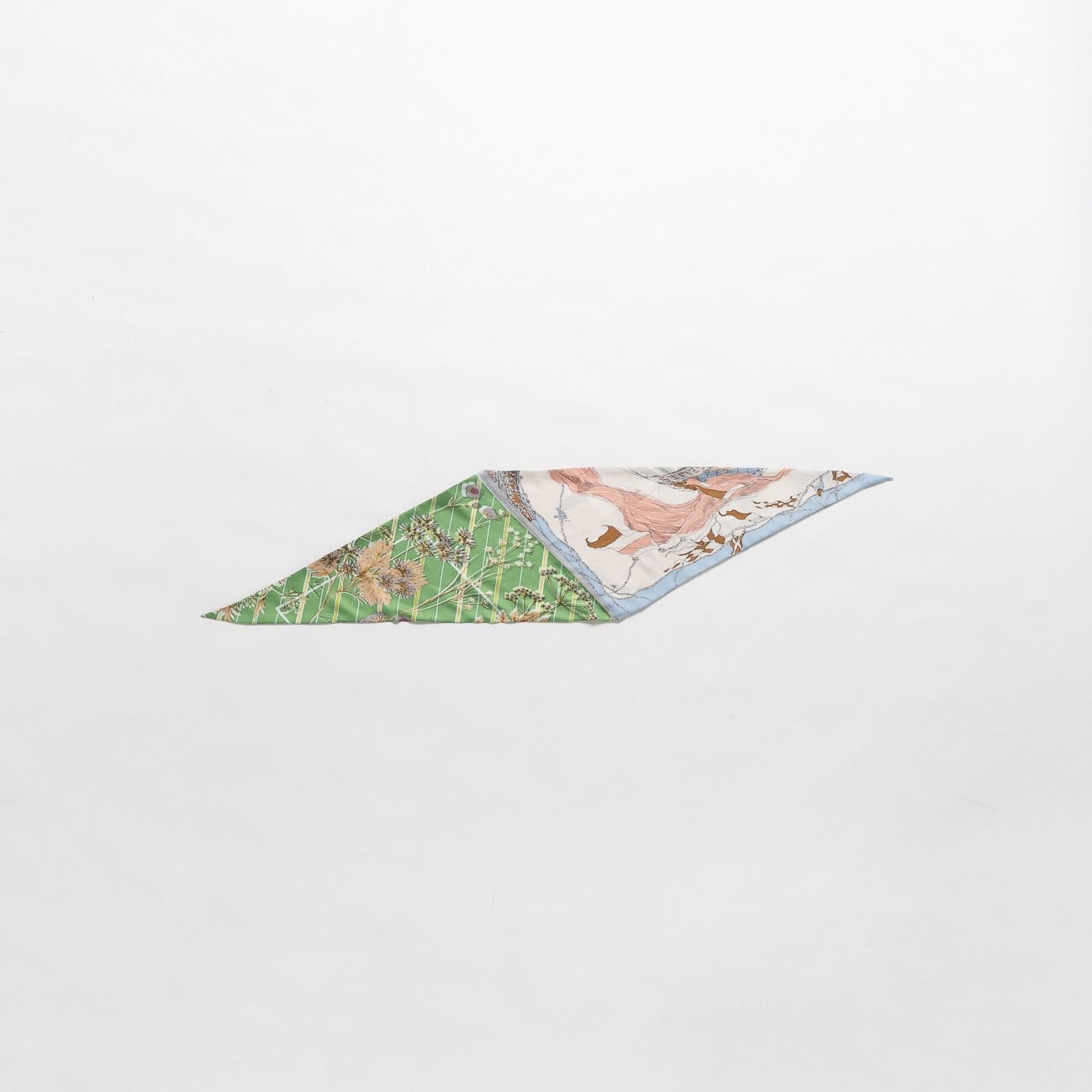  「manipuri DIAMOND SCARF」|マフラー|スカイブルー