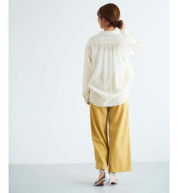 le.coeur blanc「《手洗い可能》ストレッチマリンワイドパンツ」|その他|