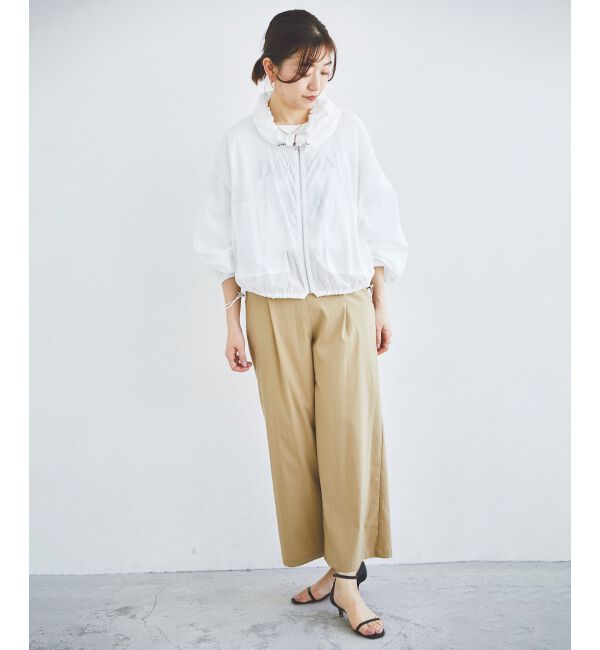 le.coeur blanc「《手洗い可能》ストレッチマリンワイドパンツ」|その他|