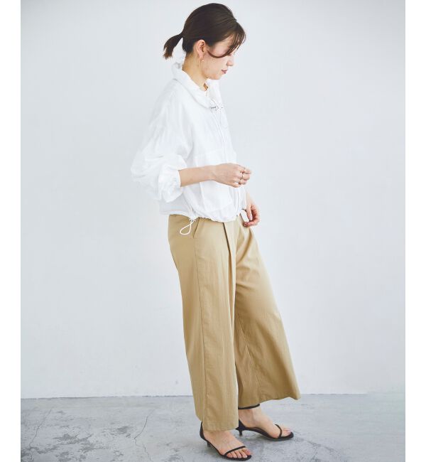 le.coeur blanc「《手洗い可能》ストレッチマリンワイドパンツ」|その他|
