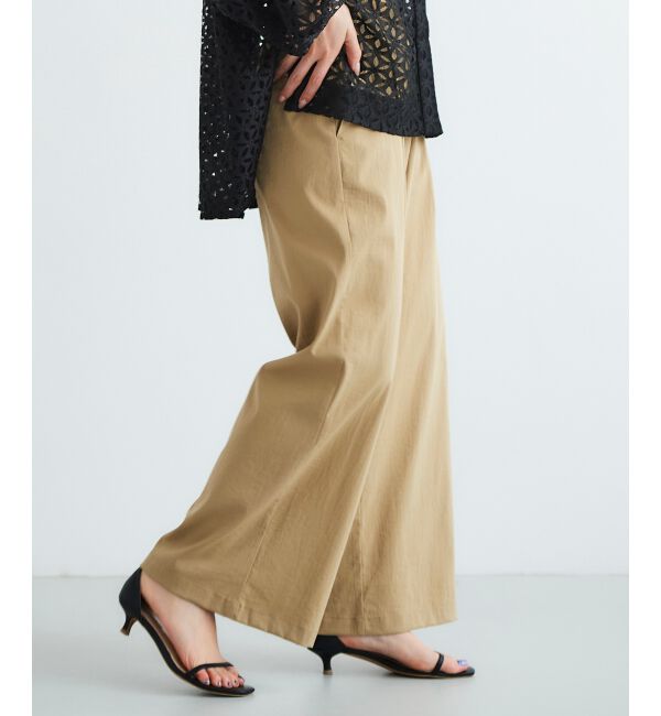 le.coeur blanc「《手洗い可能》ストレッチマリンワイドパンツ」|その他|