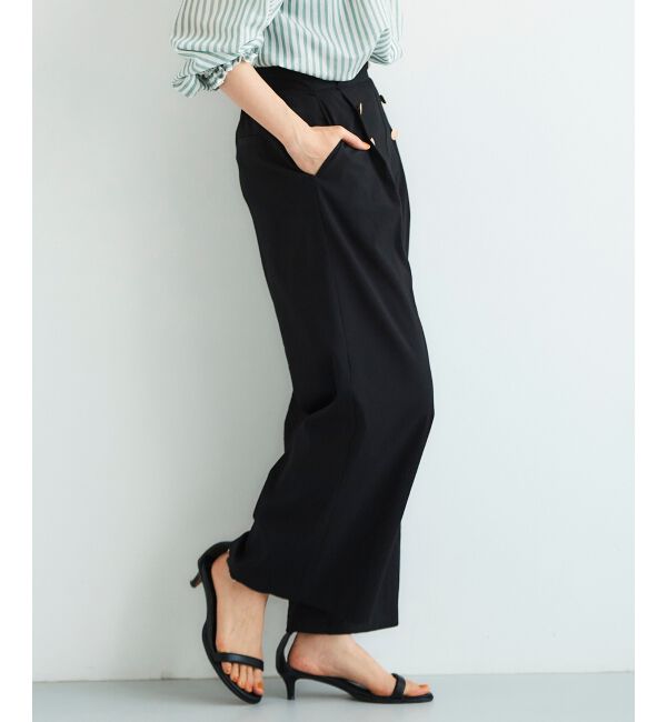 le.coeur blanc「《手洗い可能》ストレッチマリンワイドパンツ」|その他|