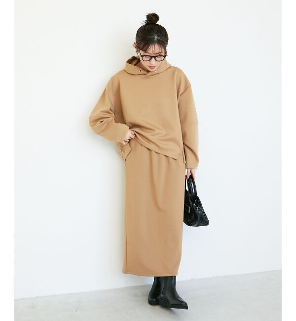  「ダンボールニットパーカー&times;スカートセット」|ワンピース|