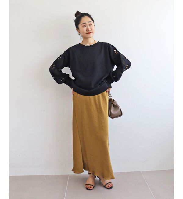  「《手洗い可能》マットサテンナロースカート」|スカート|