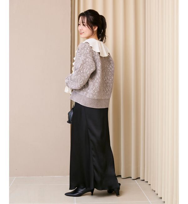  「《手洗い可能》マットサテンナロースカート」|スカート|