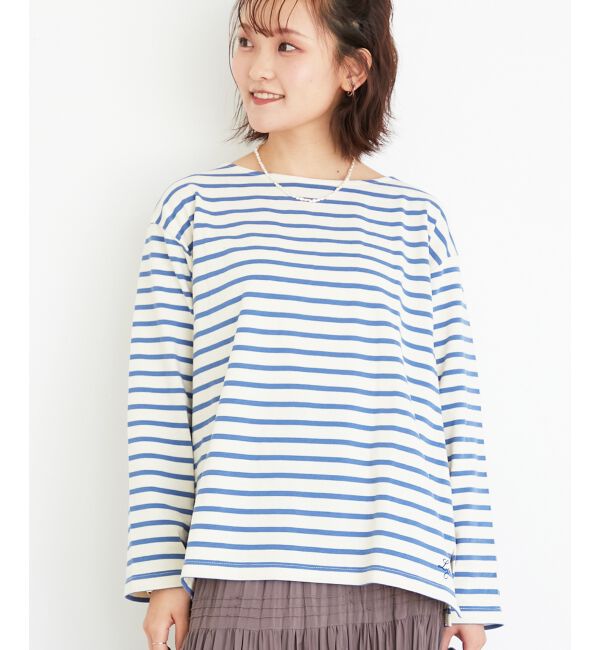  「《手洗い可能》バスクボーダーロンT」|Tシャツ・カットソー|