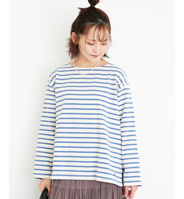  「《手洗い可能》バスクボーダーロンT」|Tシャツ・カットソー|