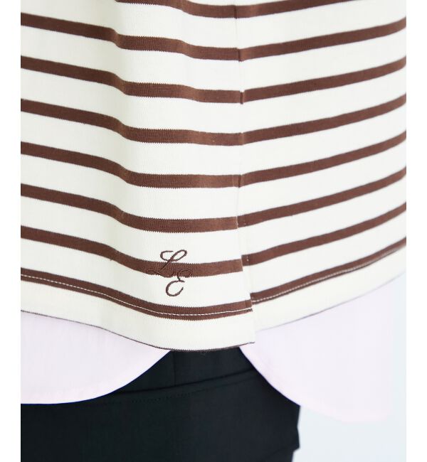  「《手洗い可能》バスクボーダーロンT」|Tシャツ・カットソー|