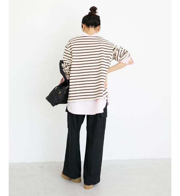  「《手洗い可能》バスクボーダーロンT」|Tシャツ・カットソー|