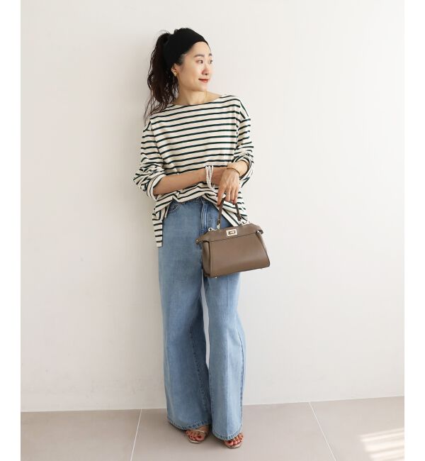  「《手洗い可能》バスクボーダーロンT」|Tシャツ・カットソー|