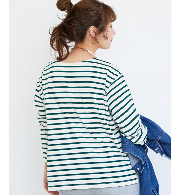  「《手洗い可能》バスクボーダーロンT」|Tシャツ・カットソー|