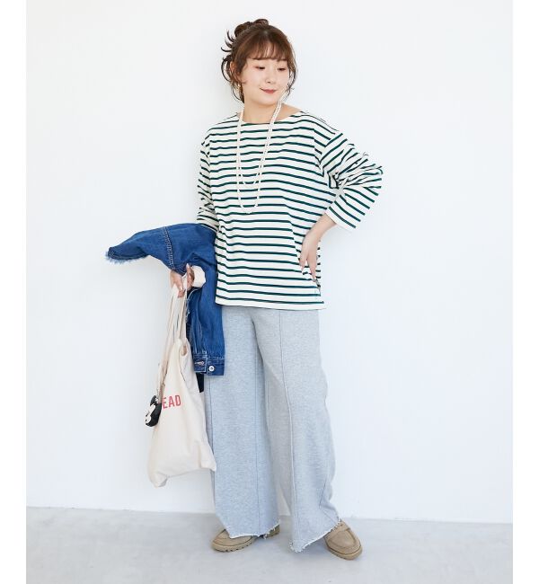  「《手洗い可能》バスクボーダーロンT」|Tシャツ・カットソー|