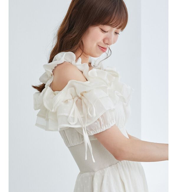 MAJESTICLEGON「ミルフィーユフリルコルセットワンピ」|ワンピース|
