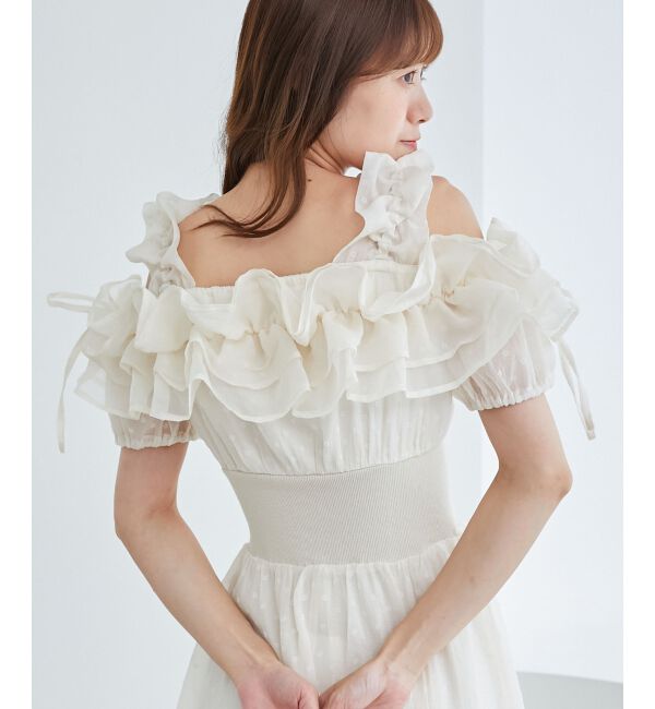 MAJESTICLEGON「ミルフィーユフリルコルセットワンピ」|ワンピース|