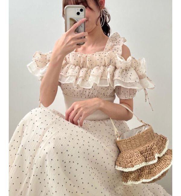 MAJESTICLEGON「ミルフィーユフリルコルセットワンピ」|ワンピース|