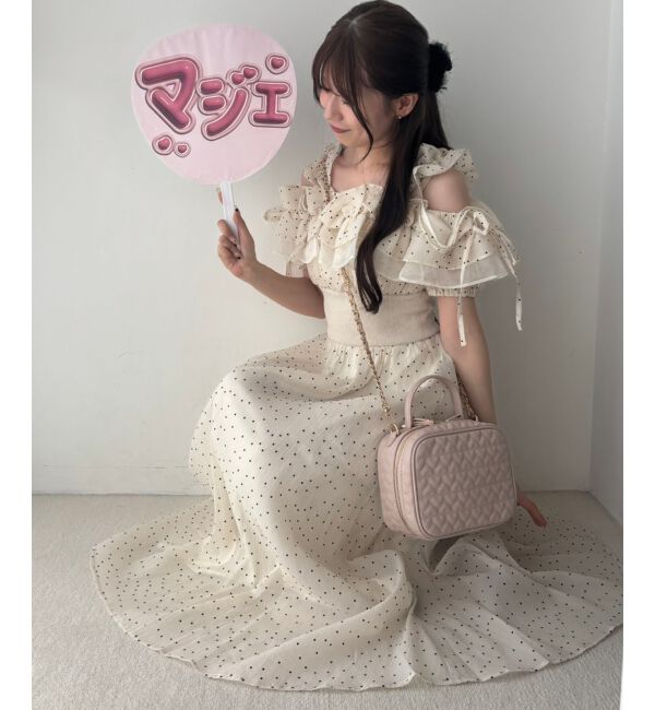 MAJESTICLEGON「ミルフィーユフリルコルセットワンピ」|ワンピース|