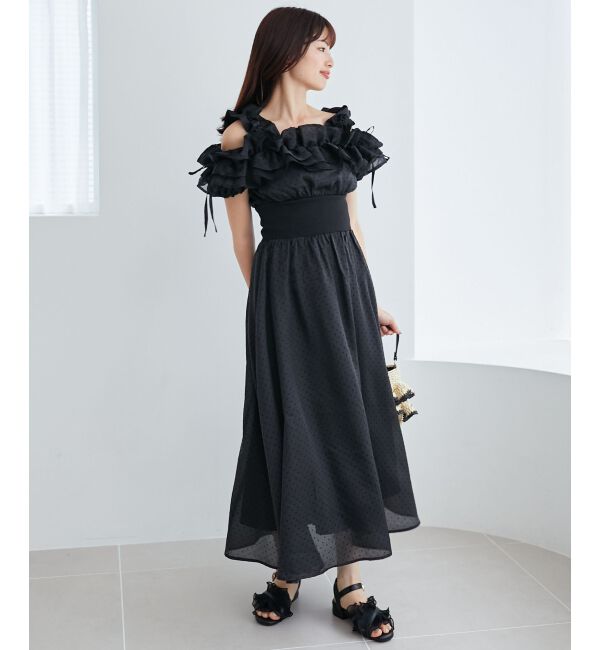 MAJESTICLEGON「ミルフィーユフリルコルセットワンピ」|ワンピース|