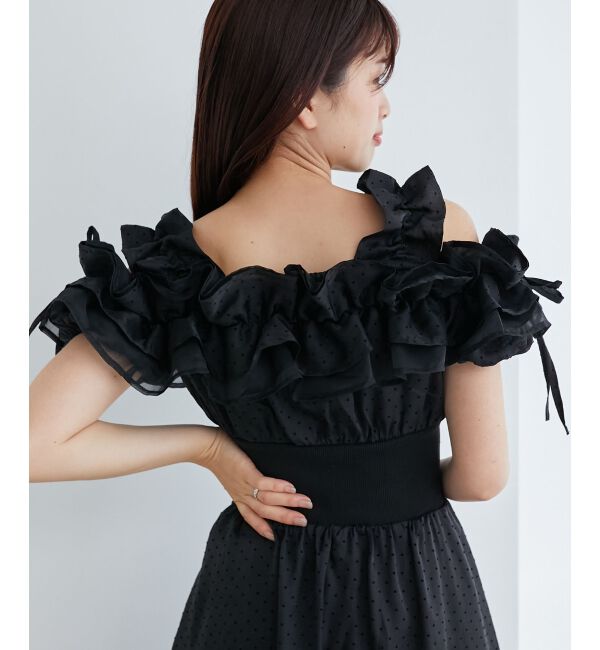 MAJESTICLEGON「ミルフィーユフリルコルセットワンピ」|ワンピース|