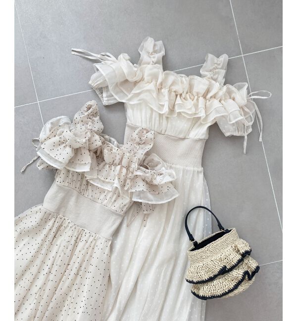 MAJESTICLEGON「ミルフィーユフリルコルセットワンピ」|ワンピース|