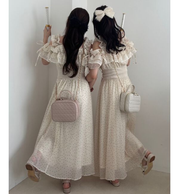 MAJESTICLEGON「ミルフィーユフリルコルセットワンピ」|ワンピース|