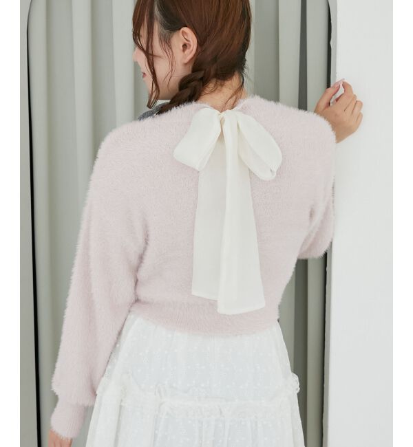  「バックリボンシャギーニット」|ニット・セーター|