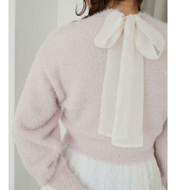  「バックリボンシャギーニット」|ニット・セーター|