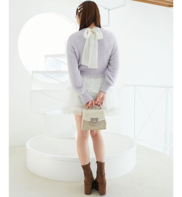  「バックリボンシャギーニット」|ニット・セーター|