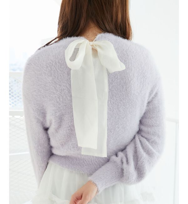  「バックリボンシャギーニット」|ニット・セーター|