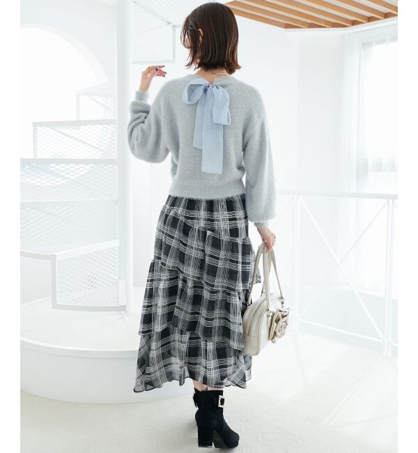  「バックリボンシャギーニット」|ニット・セーター|