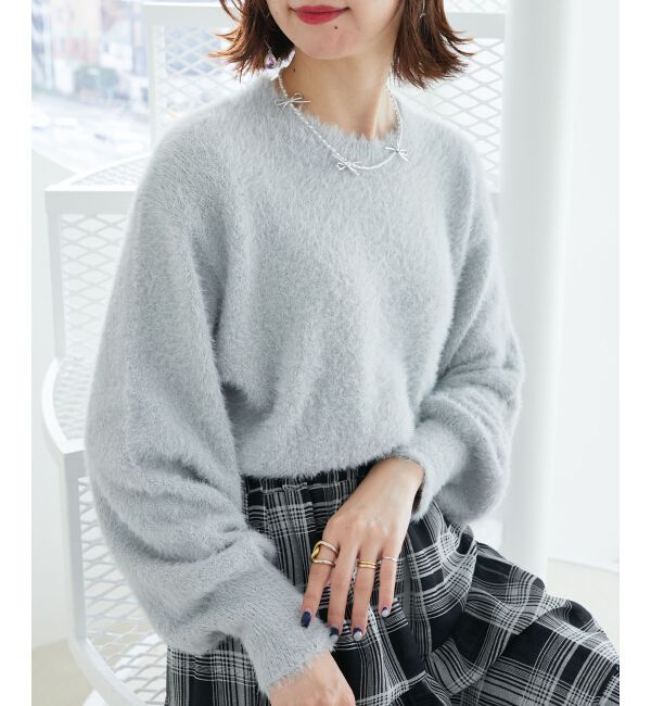  「バックリボンシャギーニット」|ニット・セーター|