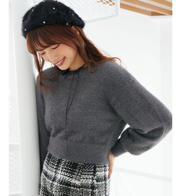  「バックリボンシャギーニット」|ニット・セーター|