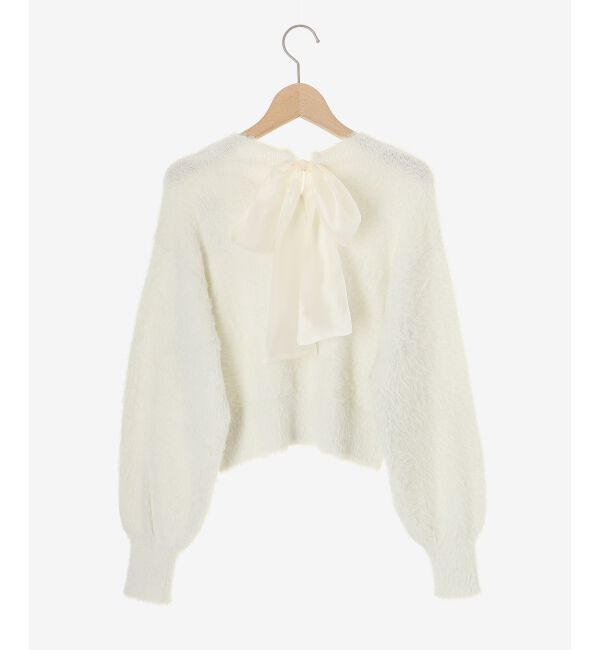  「バックリボンシャギーニット」|ニット・セーター|