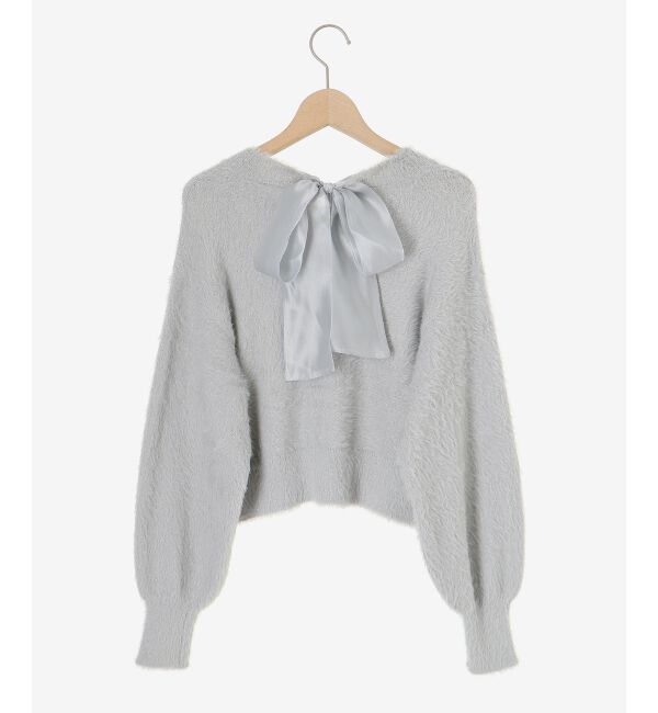  「バックリボンシャギーニット」|ニット・セーター|