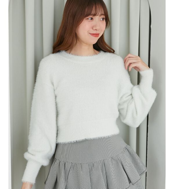  「バックリボンシャギーニット」|ニット・セーター|