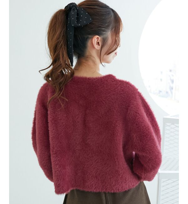  「ポケット付きフェザークルーカーデ」|カーディガン|