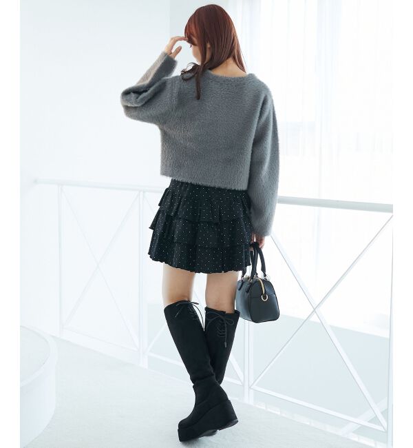  「ポケット付きフェザークルーカーデ」|カーディガン|