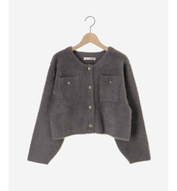  「ポケット付きフェザークルーカーデ」|カーディガン|