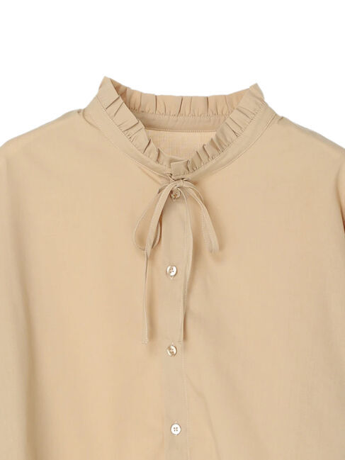 earth music&ecology「袖レースショートシャツブラウス」|シャツ・ブラウス|