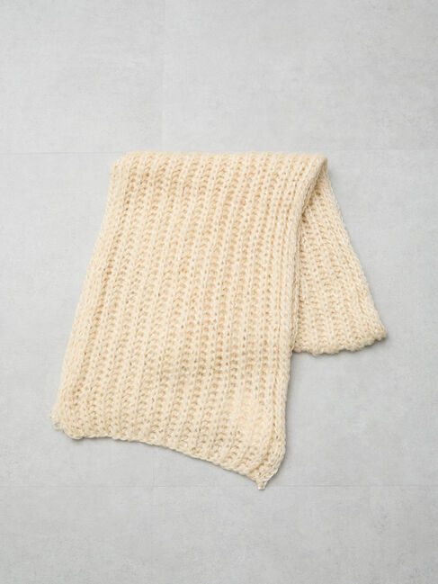 earth music&ecology「ラメニットマフラー」|マフラー|Beige