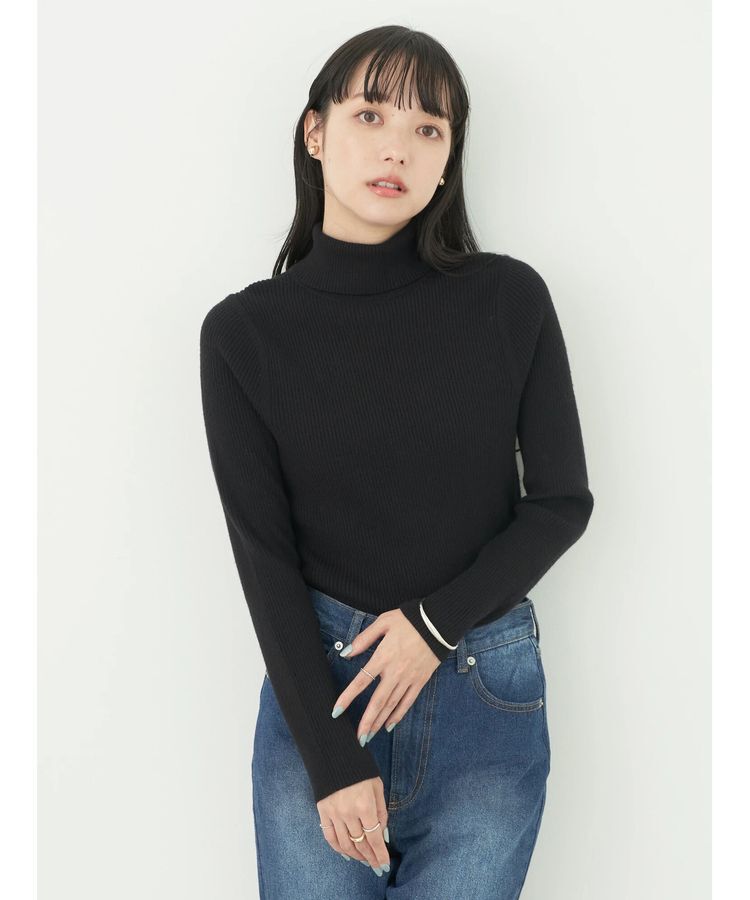 earth music&ecology「やわらかタッチリブタートルネックプルオーバー」|ニット・セーター|